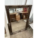 A 19TH CENTURY STYLE WALL MIRROR, 42X30"