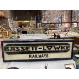 AN ILLUMINATED BASSETT-LOWKE SIGN W: 82CM