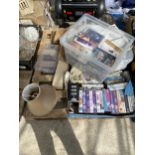 AN ASSORTMENT OF HOUSEHOLD CLEARANCE ITEMS TO INCLUDE VHS VIDEOS