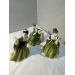 THREE ROYAL DOULTON FIGURES TO INCLUDE SIMONE HN2378, FLEUR HN2368 AND SECRET THOUGHTS HN2382