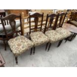 FOUR LATE VICTORIAN PARLOUR CHAIRS