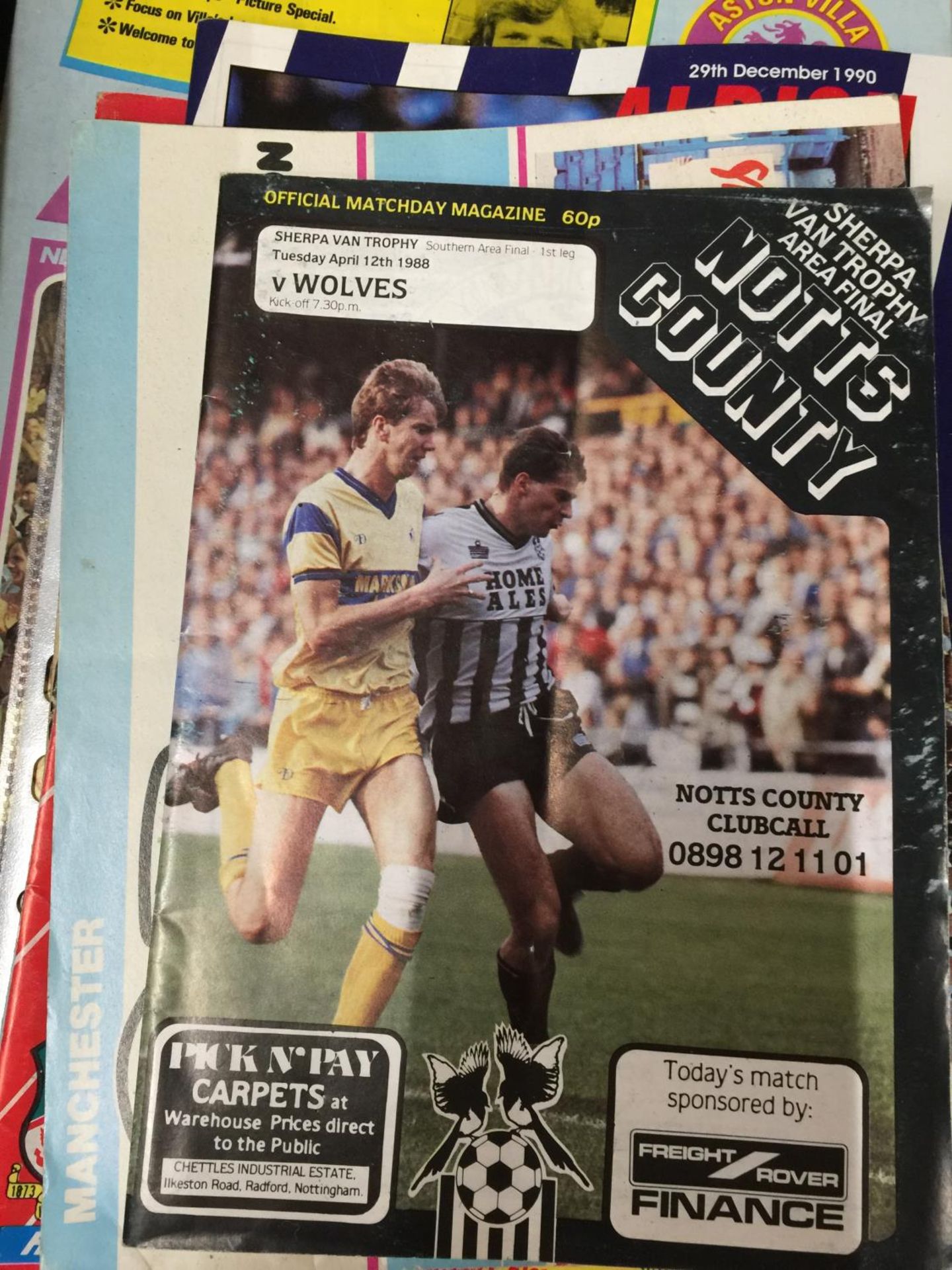 A QUANTITY OF WOLVES AWAY PROGRAMMES MAN CITY 1980 & 84, ALBION 1990, WREXHAM 1988, BLADES 1976,