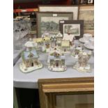 A COLLECTION OF COALPORT COTTAGES TO INCLUDE 'THE CROOKED COTTAGE', 'SWISS COTTAGE', 'THE OLD