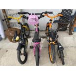 FOUR VARIOUS CHILDRENS BIKES