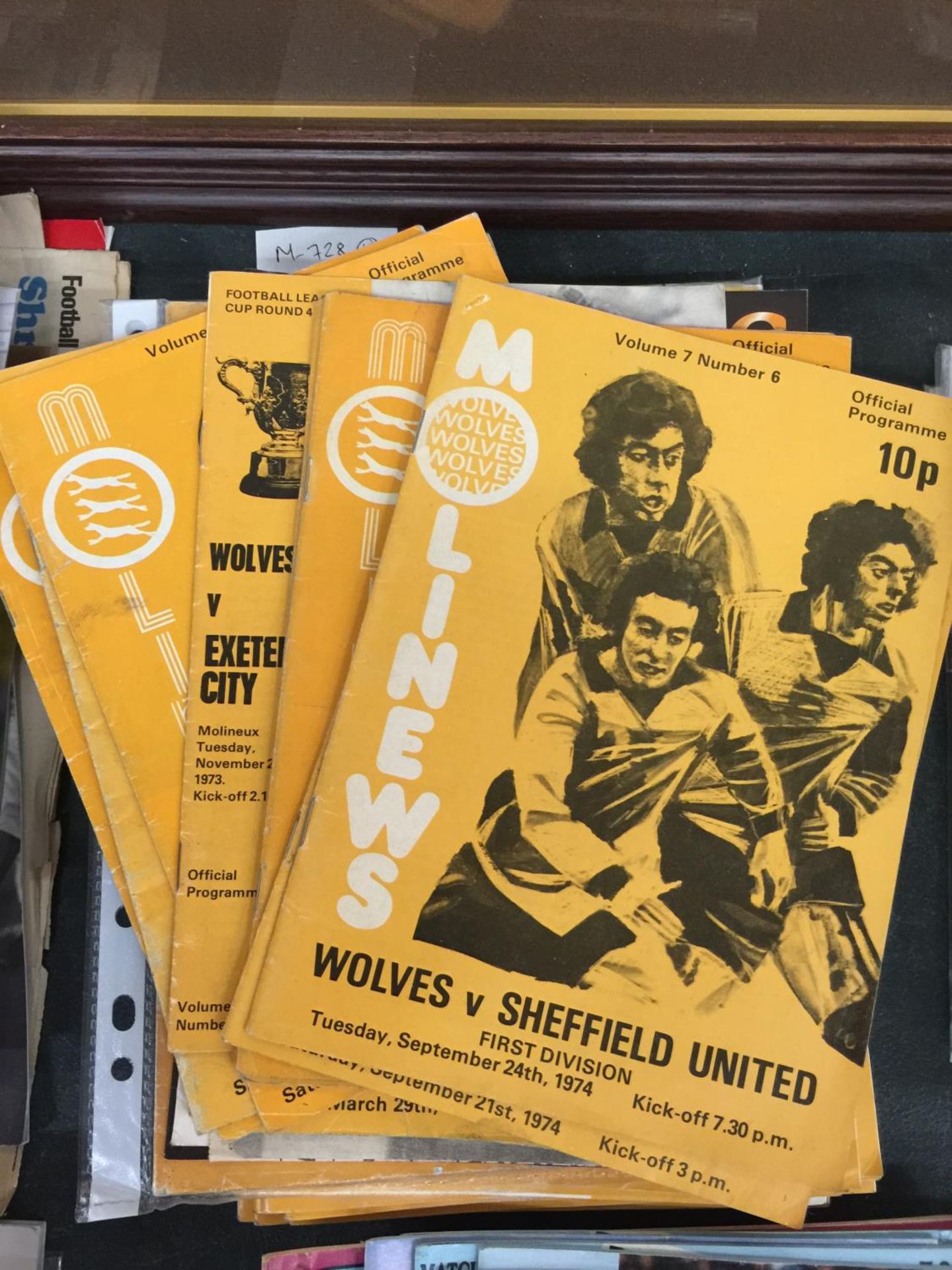 A COLLECTION OF WOLVES HOME PROGRAMMES TO INCLUDE CHELSEA, BIRMINGHAM, DERBY, MAN CITY, ARSENAL