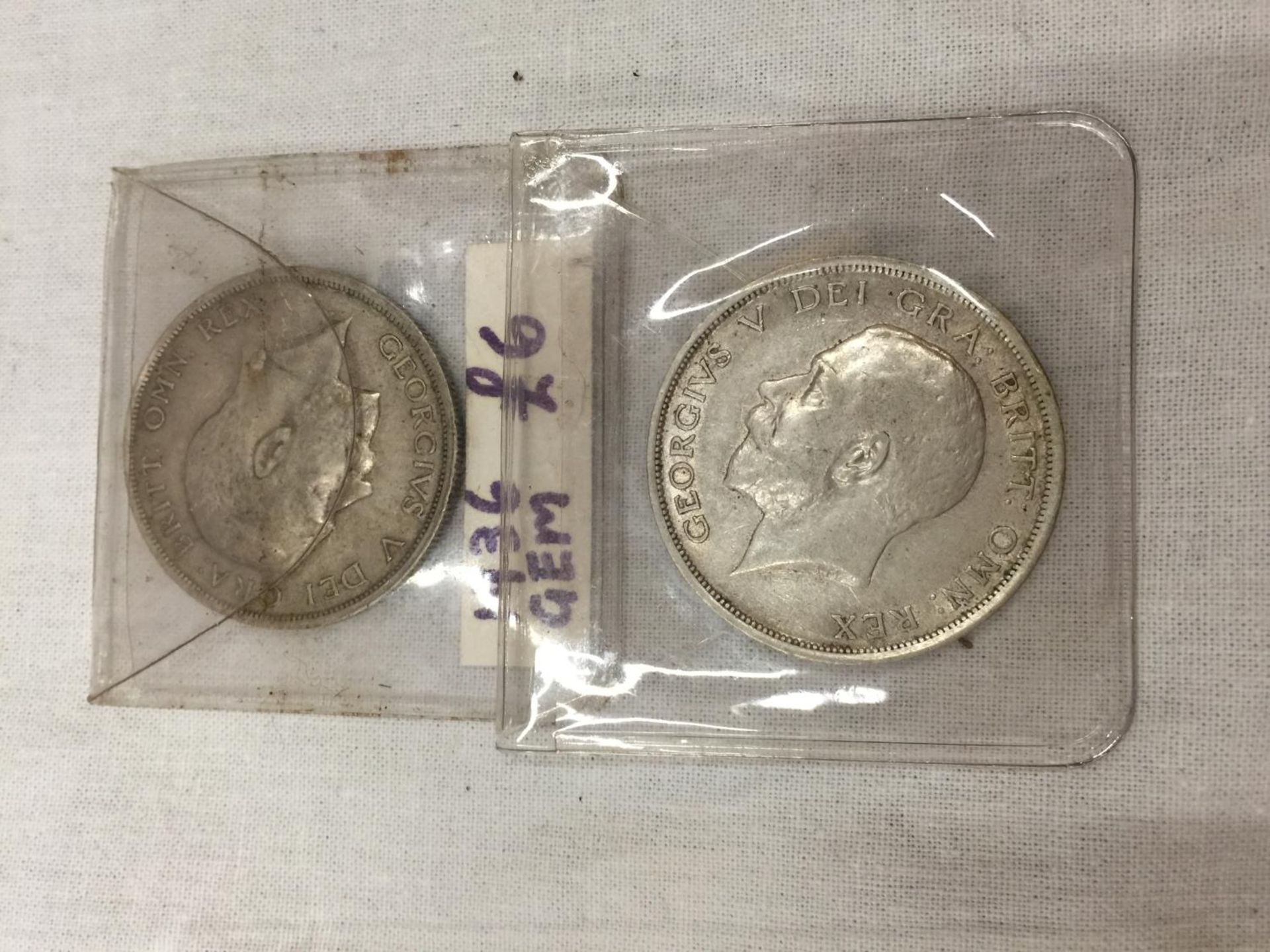 TWO 1915 HALFCROWNS (BELIEVED VF+) - Image 2 of 2