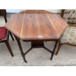 A VICTORIAN HEXAGONAL TWO TIER CENTRE TABLE