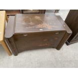 A 20TH CENTURY CAMPHOR WOOD CHEST, 39" WIDE