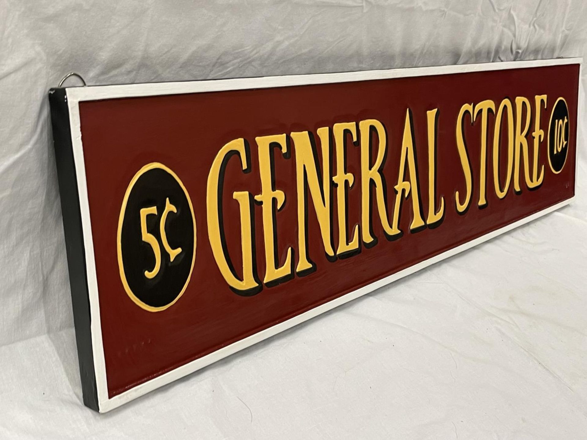 A WOODEN PAINTED GENERAL STORE SIGN 100CM X 25CM - Image 3 of 3