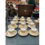 A QUNTITY OF ELIZABETHAN 'AUTUMN SONG' CHINA CUPS, SAUCERS AND PLATES