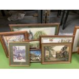 A QUANTITY OF FRAMED TAPESTRIES TO INCLUDE FOXES, CHRISTMAS SCENES, ETC