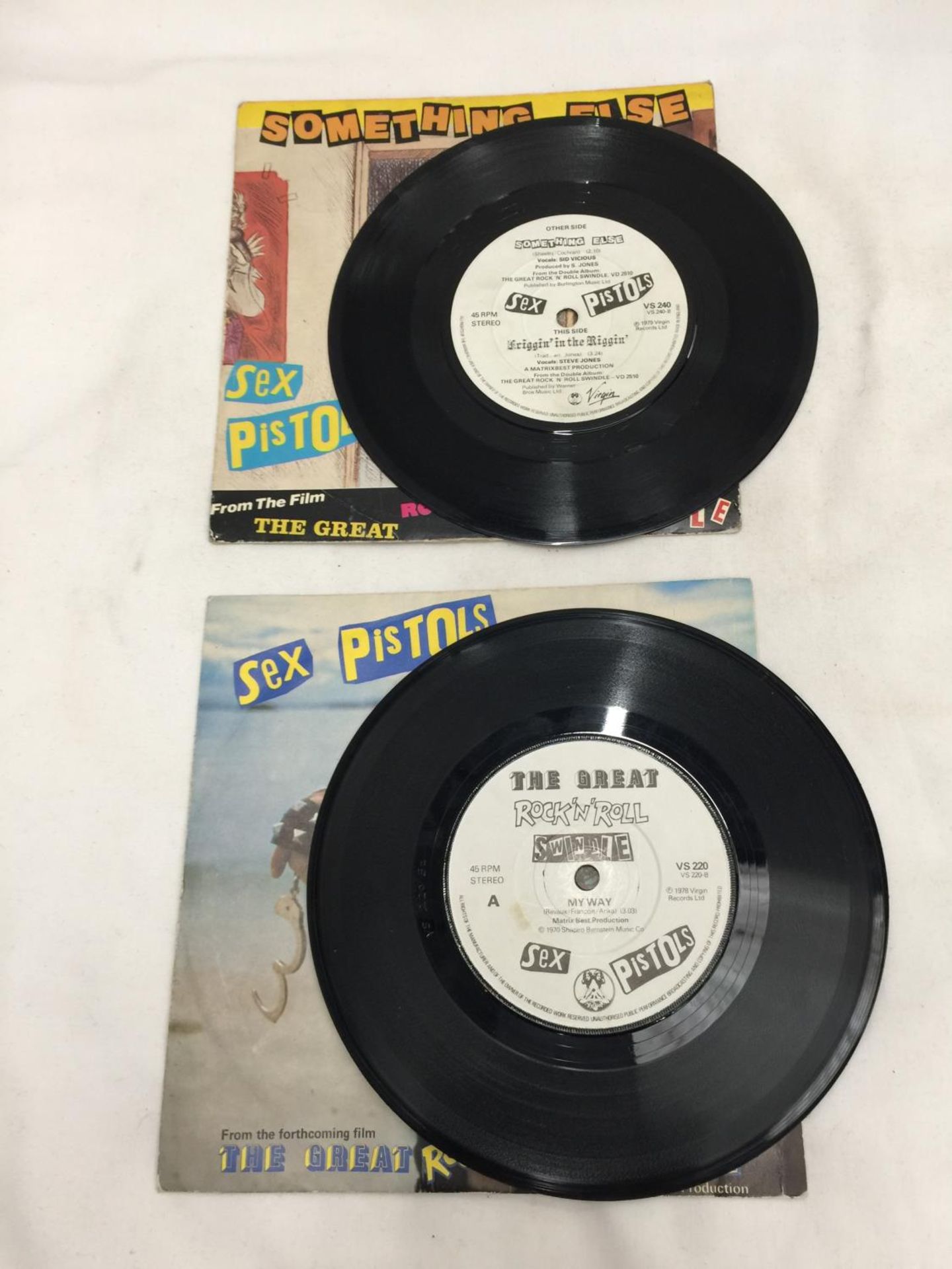 TWO SEX PISTOLS SINGLE RECORDS - MY WAY AND SOMETHING ELSE FROM THE FILM THE GREAT ROCK 'N' ROLLL - Image 3 of 3