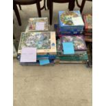 A LARGE COLLECTION OF VARIOUS JIGSAW PUZZLES