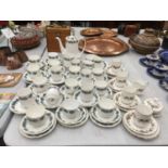 A COLLECTION OF ROYAL STANDARD 'CARNIVAL' CHINA TO INCLUDE TRIOS, COFFEE POT, CREAM JUGS, SUGAR