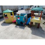 AN ASSORTMENT OF LITTLE TIKES TOYS TO INCLUDE A SLIDE AND A HOUSE ETC