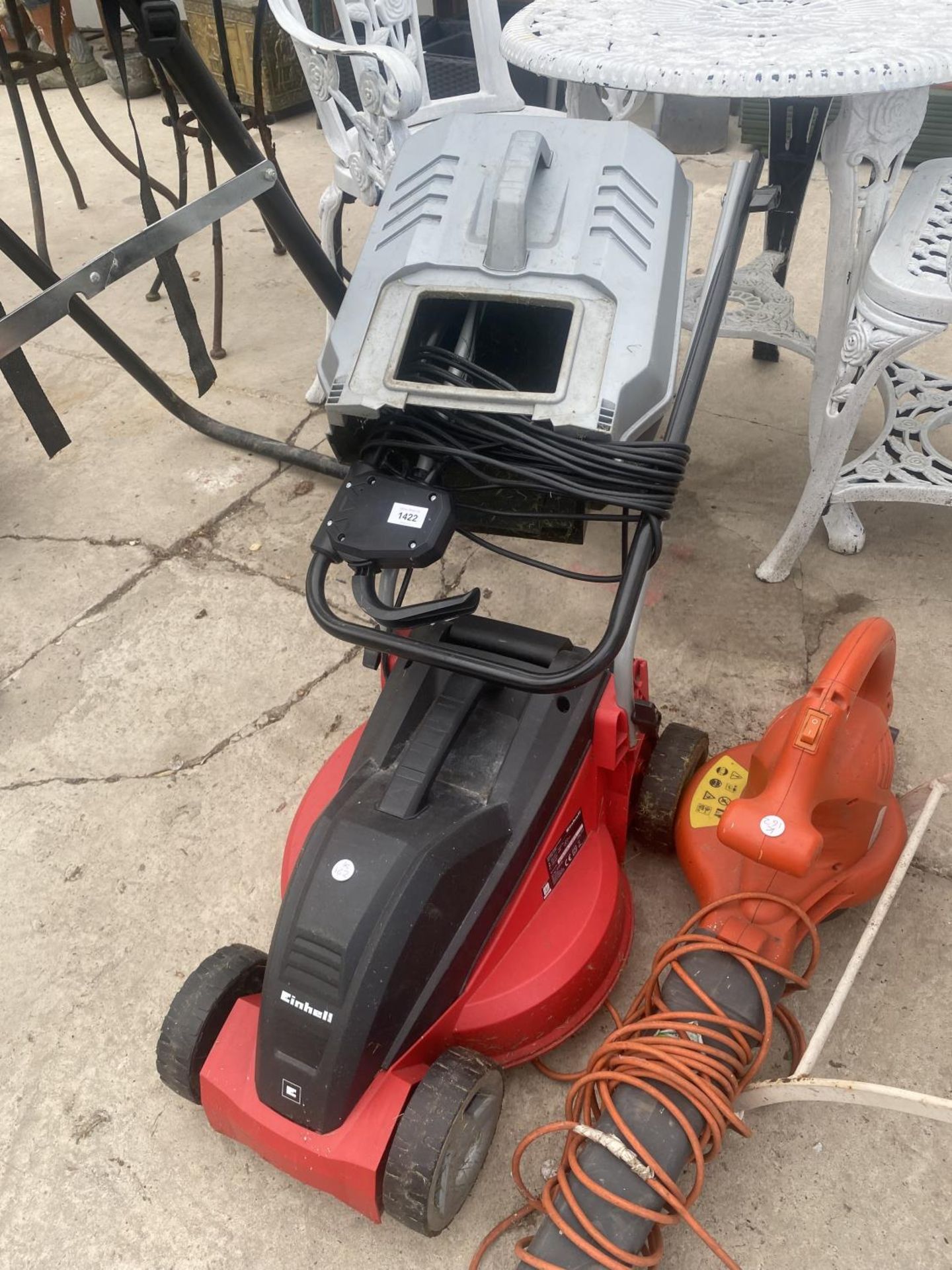 AN EINHELL ELECTRIC LAWN MOWER AND AN ELECTRIC LEAF BLOWER - Image 3 of 3