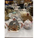 A QUANTITY OF COLLECTABLE TEAPOTS TO INCLUDE SADLER, WADE, LEONARDO, ROYAL DOULTON, ETC