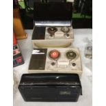 TWO GRUNDIG REEL TO REEL TAPE DECKS AND A G MARCONIPHONE PERSONAL RECEIVER