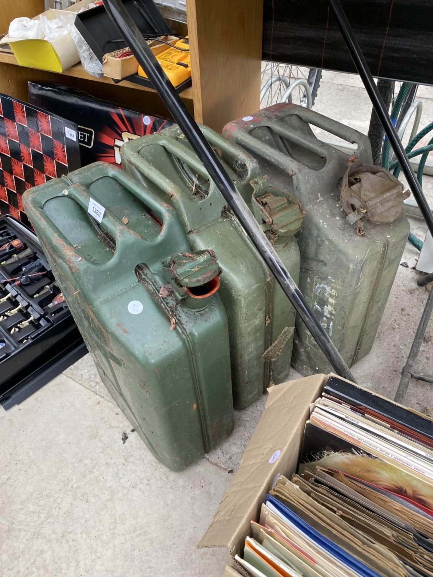 THREE VINTAGE METAL JERRY CANS - Image 2 of 2