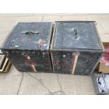 TWO LARGE VINTAGE STORAGE CASES