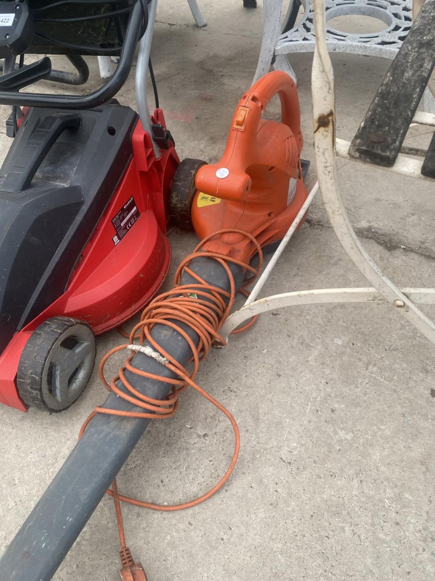 AN EINHELL ELECTRIC LAWN MOWER AND AN ELECTRIC LEAF BLOWER - Image 2 of 3