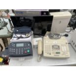 AN ASSORTMENT OF OFFICE EQUIPMENT TO INCLUDE A DELL COMPUTER MONITOR, A FRANKING MACHINE AND AN