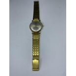 A 9 CARAT GOLD CROWNLIFE 1969 17 JEWELS WRISTWATCH WITH PLATED STRAP SEEN WORKING BUT NO WARRANTY