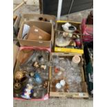AN ASSORTMENT OF HOUSEHOLD CLEARANCE ITEMS TO INCLUDE CERAMICS AND GLASSWARE ETC
