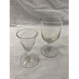 TWO HAND BLOWN CIRCA 19TH CENTURY ALE/WINE GLASSES