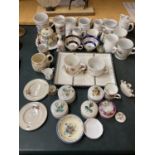 A QUANTITY OF CERAMIC ITEMS TO INCLUDE ROYAL COMMEMORATIVE WARE, BUNNYKINS MUG, NURSERY RHYME