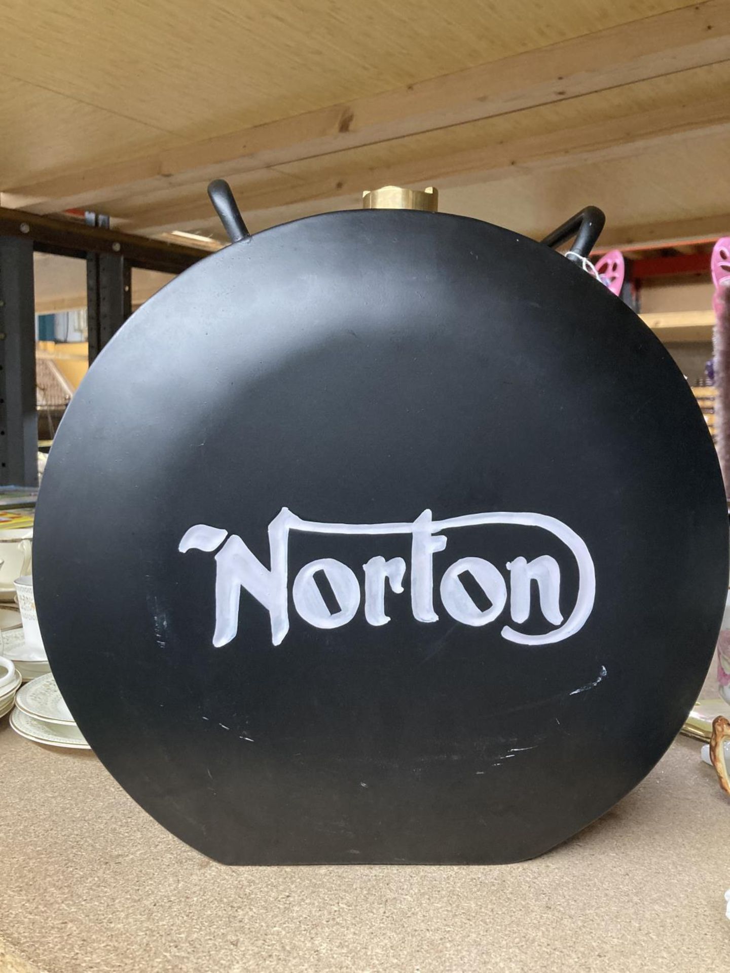 A BLACK NORTON PETROL CAN - Image 2 of 3