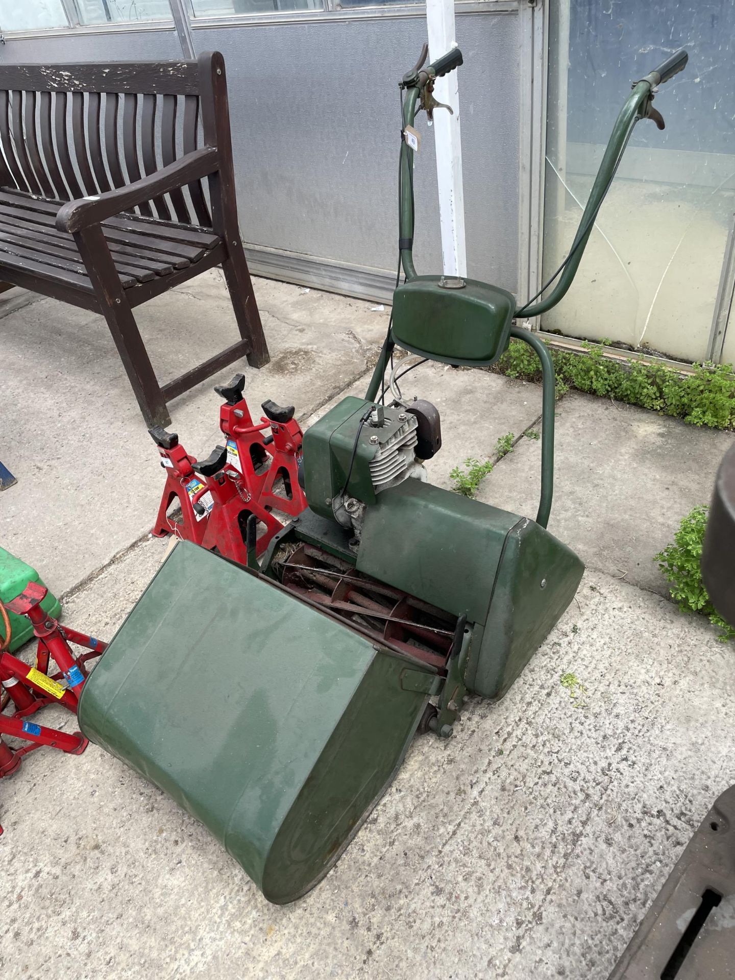 A PETROL LAWN MOWER NO VAT