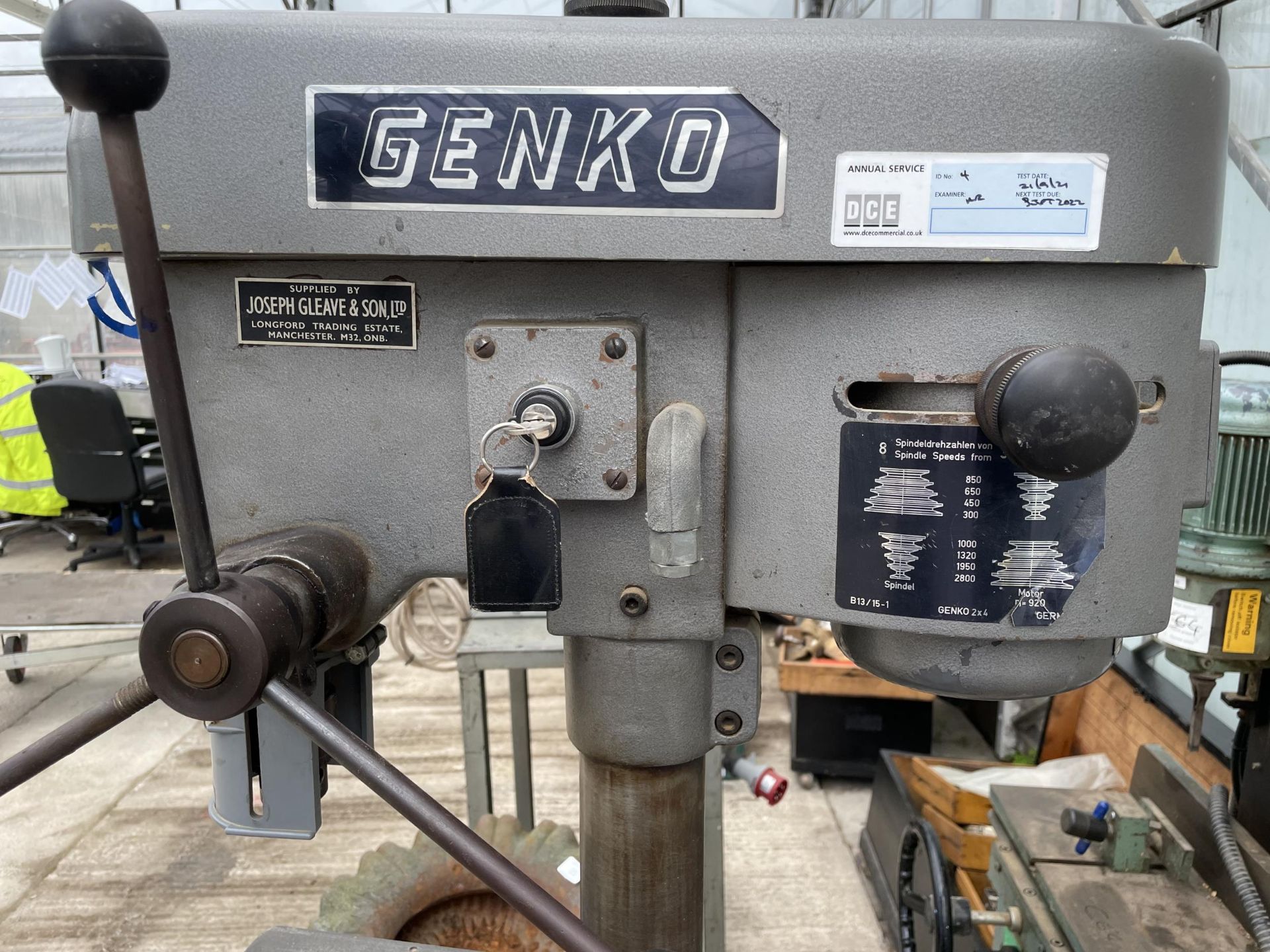 A GENKO PILLAR DRILL 3 PHASE NO VAT - Image 4 of 4