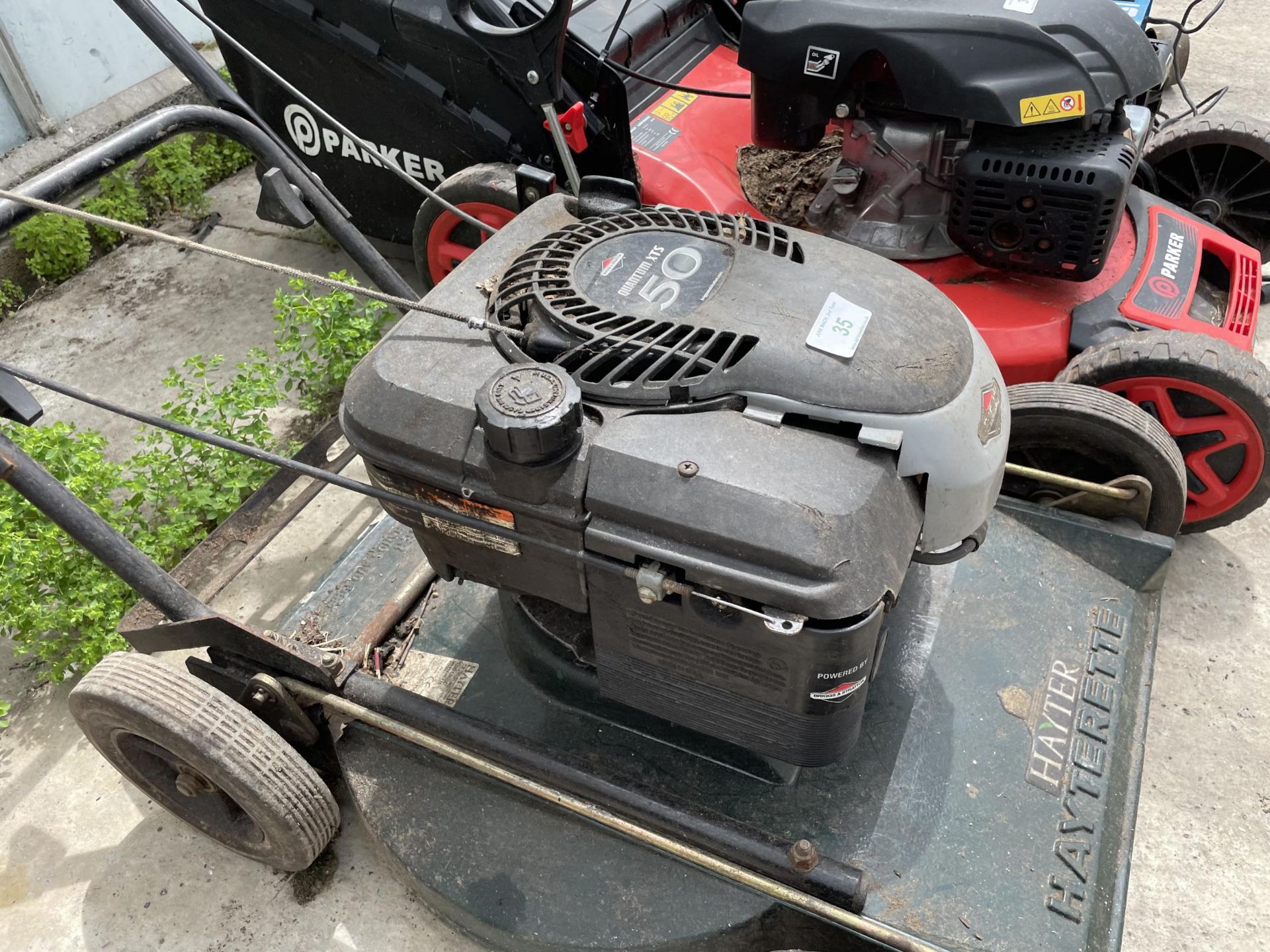 HAYTER HAYTERETTE WITH BRIGGS & STRATTON QUANTUM XTS 50 ENGINE LAWN MOWER NO VAT - Image 2 of 2