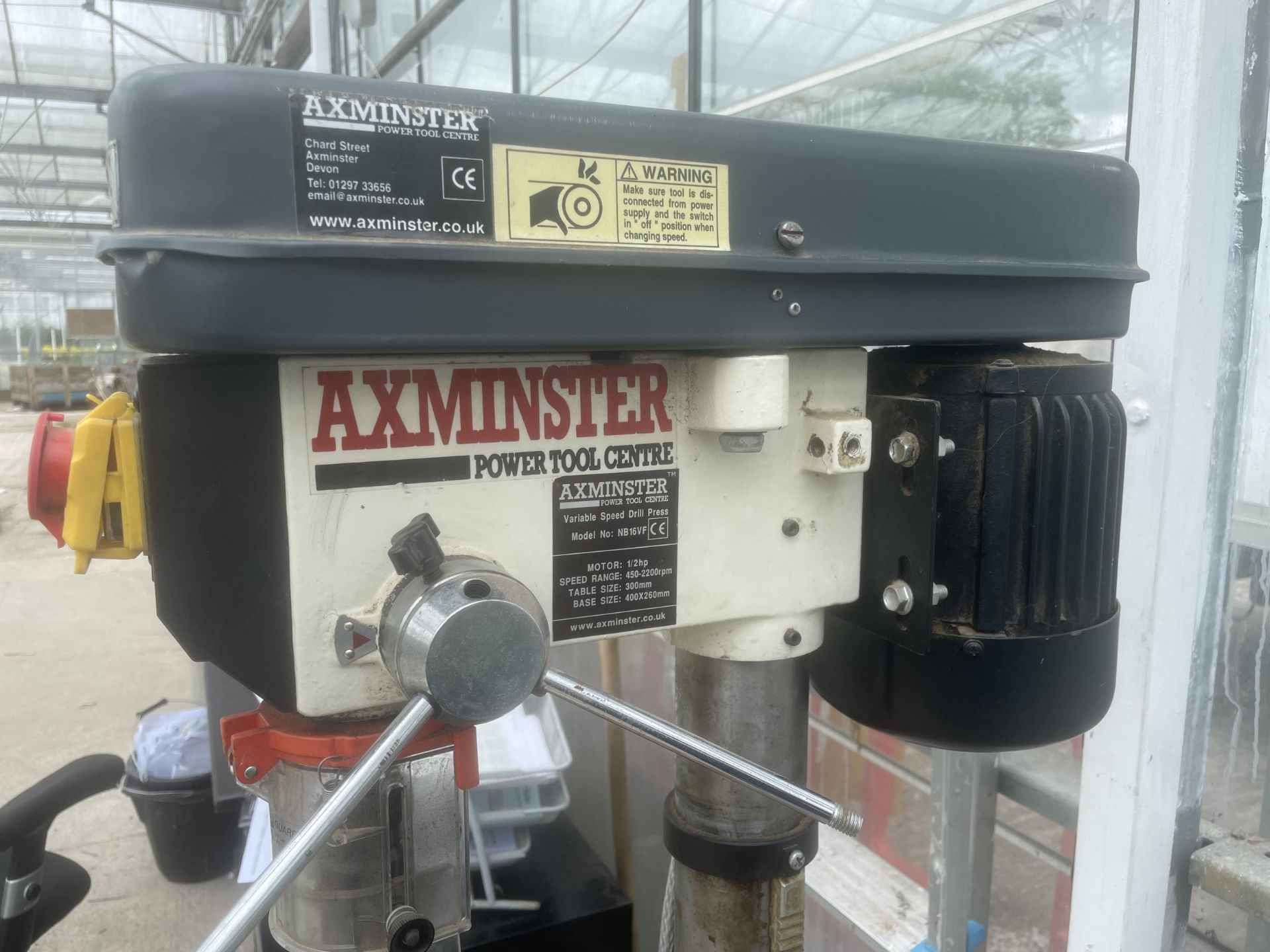 AN AXMINSTER VARIABLE SPEED PILLAR DRILL NO VAT - Image 2 of 5