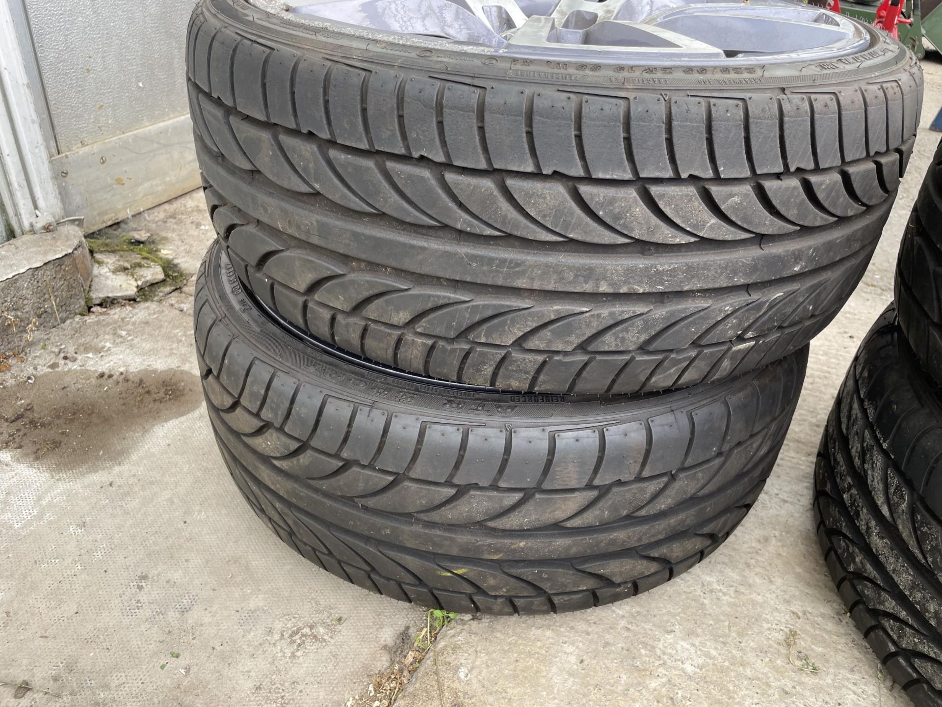 4 VAUXHALL 19" ALLOY 5 STUD WHEELS & ACHILLIES 225-35-ZR19 TYRES ONE ALLOY SCRAPPED + VAT - Image 5 of 5