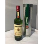 A JAMESON TRIPLE DISTILLED IRISH WHISKEY IN METAL STORAGE CASE. PROCEEDS TO GO TO EAST CHESHIRE