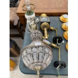 AN ASSORTMENT OF LIGHT FITTINGS TO INCLUDE A COACH LAMP ETC
