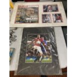 A SIGNED CRISTIANO RONALDO PRINT AND A SIGNED HENRIK LARSSON PRINT