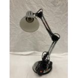 A VINTAGE STYLE CHROME ANGLE POISE LAMP