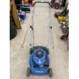 A HYUNDAI 99CC PETROL LAWN MOWER WITH NO GRASS BOX