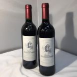 A DUO OF BLAYE CHATEAU HAUT-COLOMBIER GRAND VIN DE BORDEAUX 2000 RED WINE PRODUCE OF FRANCE - 75