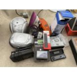 A QUANTITY OF ELECTRICALS TO INCLUDE CD PLAYERS, IRON,RADIO ETC AND A STAINLESS STEEL VACUUM FLASK