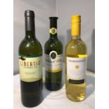 A NICE SELECTION OF WHITE CHARDONNAY WINES INCLUDINGA SOUTH AFRICAN WATERSIDE WHITE 2000