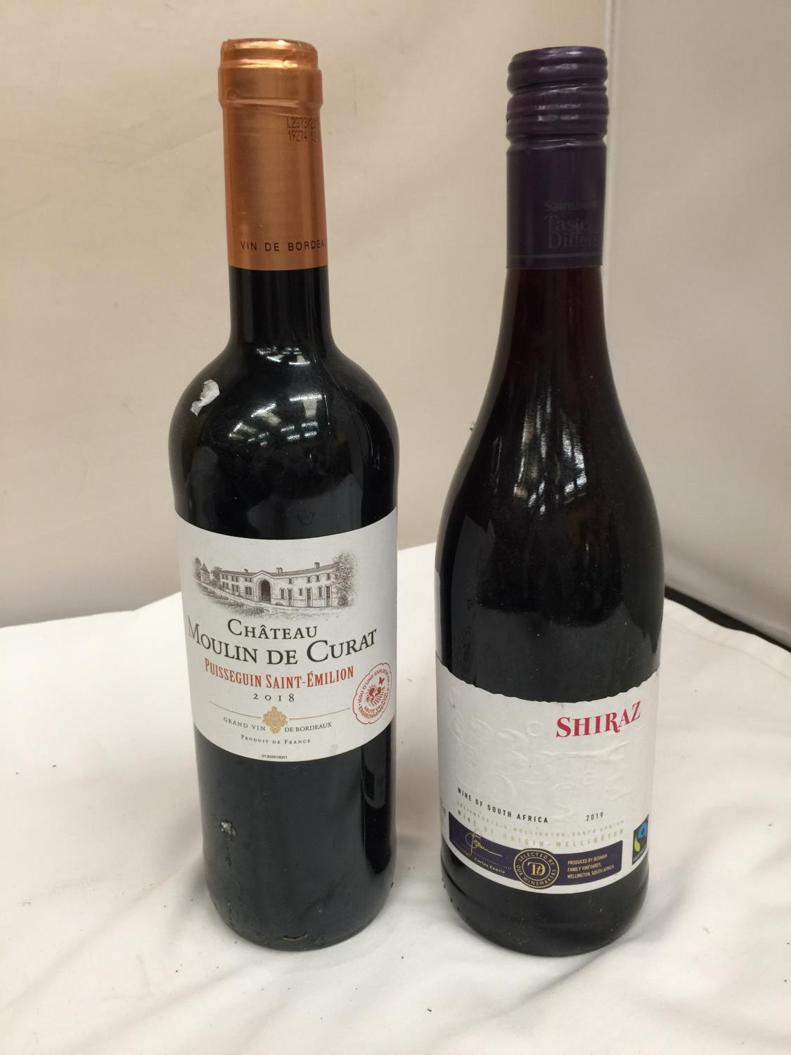 A DUO OF FINE RED WINE TO INCLUDE A CHATEAU MOULIN DE CURAT PUISSEGUIN SAINT-EMILION 2018 - 750 ML - Image 2 of 16