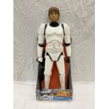 A LARGE BOXED STAR WARS LUKE SKYWALKER FIGURE HEIGHT 79CM