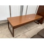 A RETRO TEAK G-PLAN COFFEE TABLE, 54" X 18"