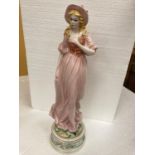 A BASSANO LARGE HANDPAINTED ITALIAN CERAMIC LADY FIGURE 54CM TALL