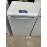 A WHITE INDESIT UNDER COUNTER FRIDGE BELIEVED IN WORKING ORDER BUT NO WARRANTY