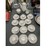 A TWENTY NINE PIECE PORCELAIN NORITAKE COFFEE SET TO INCLUDE CUPS, SAUCERS, COFFEE POT, CREAM JUG